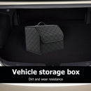 Car Trunk Organizer Multiuse Tools Storage Bag (Small Black+Black Line) Newly
