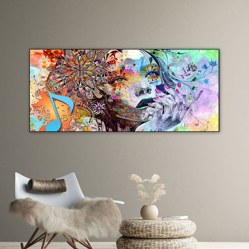 Girl Oil Paint By Numbers DIY Handpainted on Canvas Wall Art Unframed Graffiti