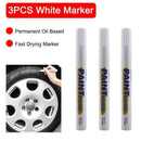 3X White Paint Pen Marker Waterproof Permanent Car Lettering Tire Letters F3A3