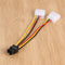 3pcs Show Card Power Line 4pin to 6pin Special Purpose Line for