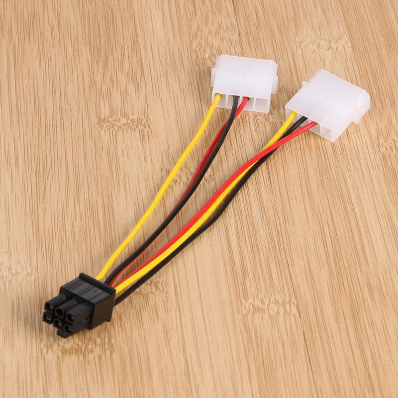 3pcs Show Card Power Line 4pin to 6pin Special Purpose Line for