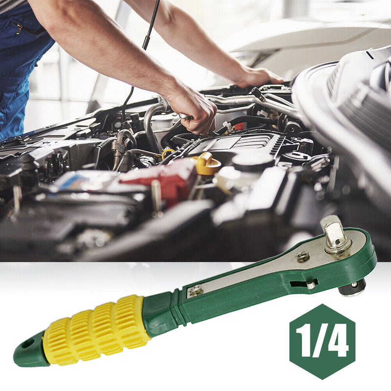 1/4 High Torque Ratchet Wrench Quick Release Screwdriver Rod Socket Spanner