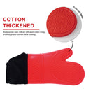 1 Piece Extra Long Silicone Oven Mitt Heat Resistant Pot Gloves (Red)