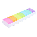 7 Day Pill Medicine Storage Box Rainbow Tablet Weekly Organizer (No Word)
