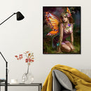 5D DIY Diamond Painting Butterfly Fairy Girl Full Round Rhinestone Wall Drawing