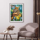 DIY Cotton Thread Three Kittens Printed Full Cross Stitch Kit Handicraft Gifts