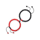Matching Distance Black Bracelet Men Women Girlfriend Lovers Boyfriend Beads
