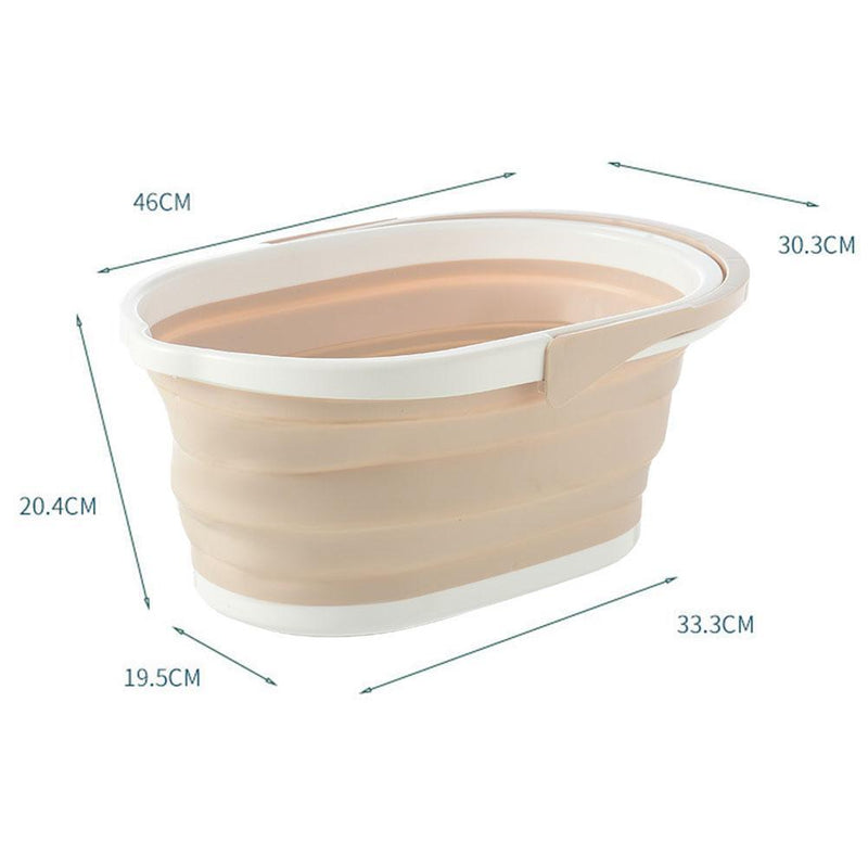 Collapsible Plastic Portable Mop Bucket Wash Basin Foldable Dishpan for KItch