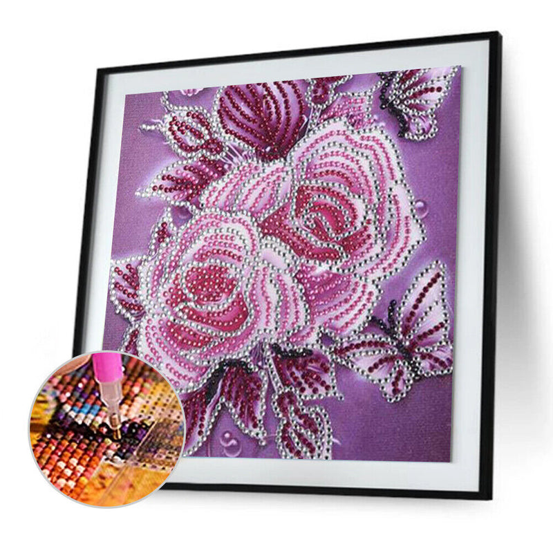 Rose Diamond Painting Special Shape Rhinestone Partial Drill Picture (Y172)