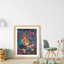 11CT Printed Full Embroidery Colorful Sun Cross Stitch Kit Needlework for Home