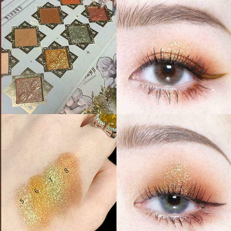 8 Pcs Charm Eyeshadows Glitter Palette Longs lasting Eye Shadows Neon D7Z1 I8T4