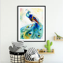 Peacock Oil Paint By Numbers Set Canvas Drawing DIY Coloring Picture Kits