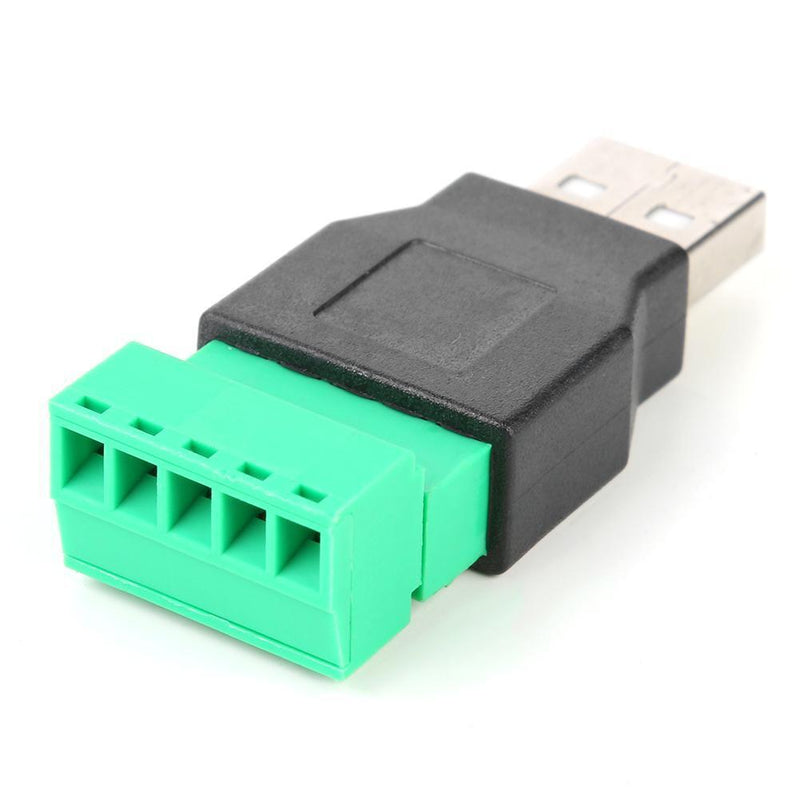 USB2.0 Male to 5pin Screw Terminal Connector Apdater with Shield Connector Newly