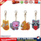 4pcs DIY Animals Full Drill Special Shaped Diamond Painting Bag Keychains Newly