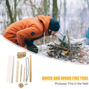 Wood Make Fire Drilling Tool for Outdoor Camping Hiking Survival Activity Newly