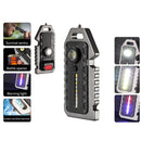 Type-C USB Rechargeable COB LED Flashlight with Whistle Camping Pocket Work Lamp