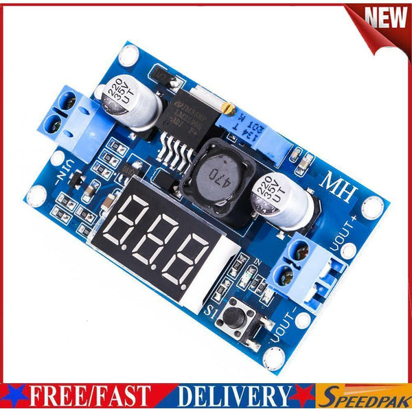 Step-down LM2596 Power Converter Module DC 4.0-40 to 1.3-37V LED Voltmeter #F