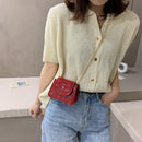 Women Lady PU Leather Mini Shoulder Bags Flap Chain Crossbody Messenger Bags