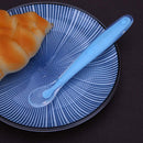 Baby Spoon Soft Silicone Feeding Spoon Learn to Eat Small Spoon(Blue)