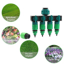 Garden Drip Irrigation 4 Way Tap Hose Pipe Splitter (with Quick Connector)