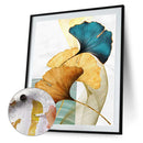 Frameless Painting By Numbers Gingko Leaves DIY Handmade Drawing On Canvas Cr