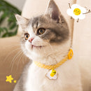Cute Cat Collar with Bell Adjustable Small Dog Neck Belt Necklace (Egg) Newly