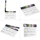Acrylic Action Slate Clap TV Film Movie Director's Clapboard Clapperboard