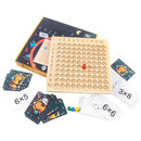 Wooden Early Learning Montessori Math Multiplication Board Game for 7-14Y Kids