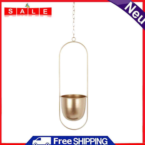 Succulent Chain Hanging Basketball Garden Nordic Chain Swinging Flower Pots Holder
