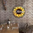Retro Poster Sunflower Tin Sign Painting Plate Wall Art Decor for Cafe Bar Home