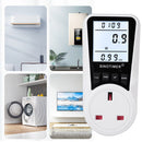 LCD Power Meter Digital Wattmeter Watt Monitor Electricity Power Analyzer Outlet
