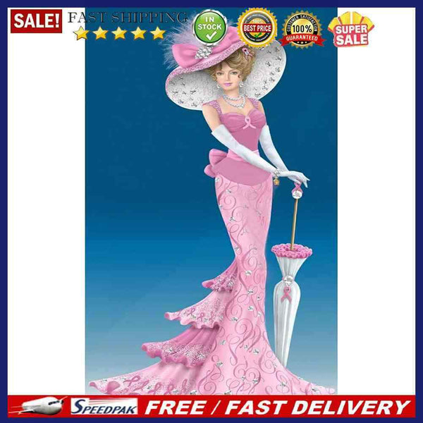 Pink Princess Oil Paint By Numbers Kits DIY Handpainted on Canvas Wall Art Decor