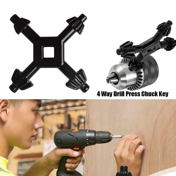 Drilling Combination 4 Way Drill Press Hand Tool Drill Chucks Chuck Key