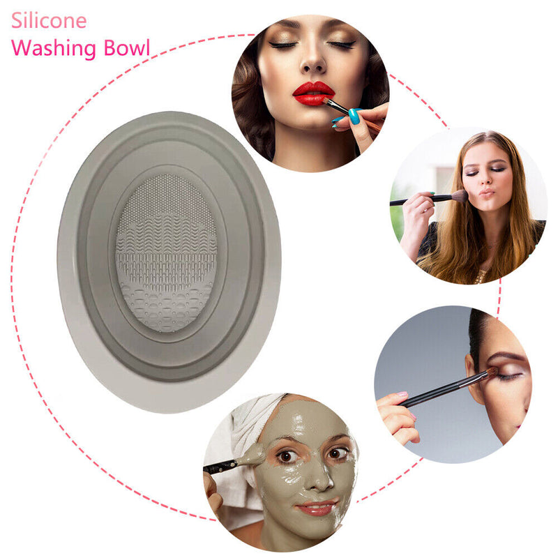 Foldable Beauty Tools Cleaner Organizer Washing Bowl Combination Set for Sponge