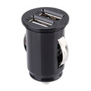 Mini Car Charger 2.4A Dual USB Charger Fast Charging Phone Adapter (Black) Newly