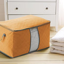 Large Storage Bag Box for Clothes Quilt Duvet Laundry Pillows(Orange)