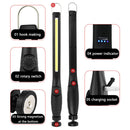 LED Work Light USB Rechargeable Outdoor Handheld Flashlight Stepless Dimming COB