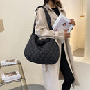 Retro Lattice Cloud Shoulder Bags Women Casual Quilted Solid Color Messenger Bag