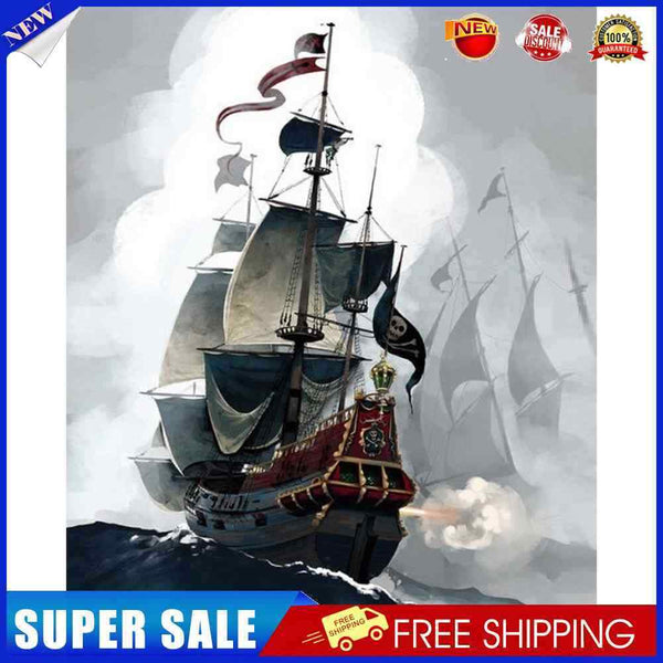Sailboat at Sea Oil Paint By Numbers Kit DIY Acrylic Painting on Canvas Art