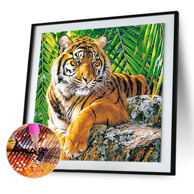 5D DIY diamond painting full circle diamond tiger w798