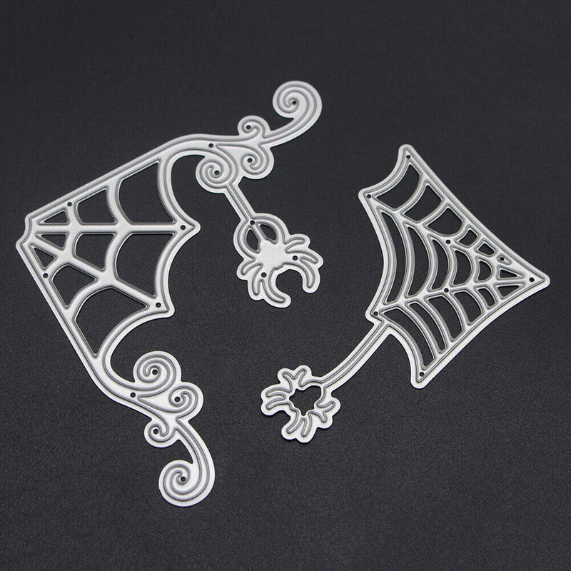 UHKL Punching Tool, 2 Piece Halloween Spider Net, Scrapbooking, Album, Embossing,