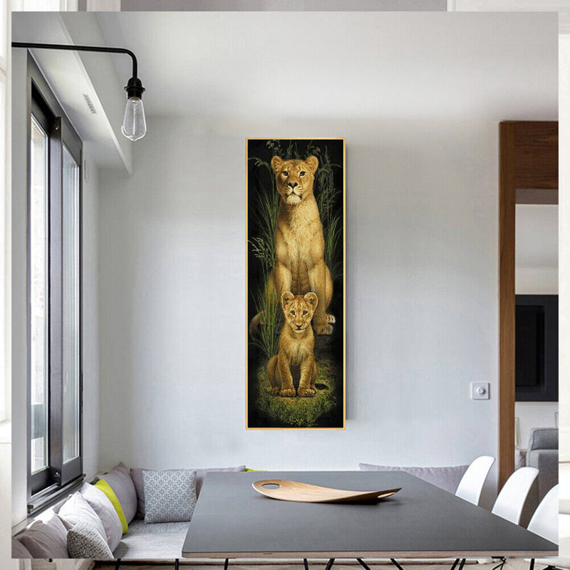 Big Lion Little Lion 5D DIY Diamond Painting Kits Full Square Drill Wall Decor