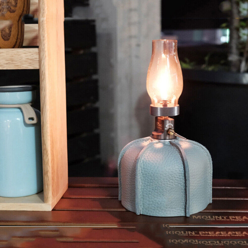 Foldable Camping Cooking Gas Tank Leather Case Gas Canister Protective Cover