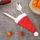 Pocket Christmas Decor Bag Fashion Wine Bottle Hat Home Ornament Cutlery Pouch
