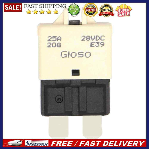 DC32V Manual Reset ATC Circuit Breaker Blade Fuse for Car Boat(25A White)