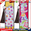 2pcs Special Shaped Drill Diamond Leather Tassel Bookmark DIY Art (SQ12) Newly