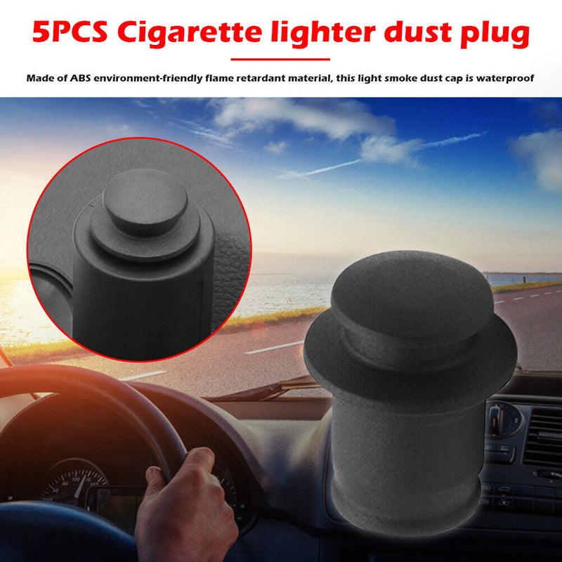 5pcs Universal Car Cigarette Lighter Socket Plug Waterproof Cover Dust Cap Newly