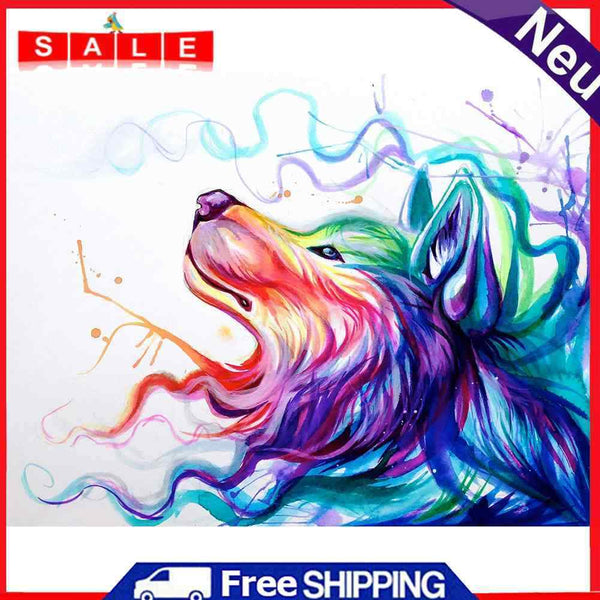 Wolf 50x40cm Oil Paint By Numbers Picture DIY Painting M729