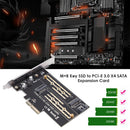 SOBW M.2 NVME to PCIe Adapter M+B Button SSD to PCI-E 3.0 X4 SATA Expansion