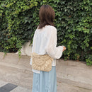 Straw Rattan Weave Shoulder Crossbody Bags Ladies Beach Tassels Handbag Purse